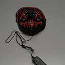 Boolavard Halloween Mask LED Light up Mask for Festival Cosplay Halloween Costume Masquerade Parties, Carnival, Gifts (Pink)