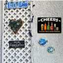 VSIIKO Bar Open and Cheers Funny Metal Tin Sign Home Bar Signs for Man Cave Coffee Small Vintage Wall Decor for Men 8x12 Inch2pcs