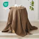 EMME Cotton Muslin King Blanket Bed Layering Breathable Gauze Blanket Soft Lightweight Blankets Adults (Brown, 108"x90")