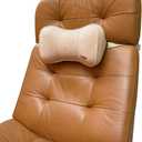 Carwales Car Neck Cushion Recliner Headrest Pillow for Office Chair Couch Memory Foam Lower Back Support Lumbar Pain Relief Ergonomic Design Extension Adjustable Strap Fits Driving Car Tan 1 Pack