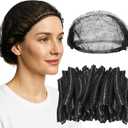 500 Pcs Black Hair Nets - Disposable Hair Cap Bouffant caps Bulk 21inches Hair Net Elastic Dust Cover Hairnets for Foodservice, Nurses, Labs, Kitchen