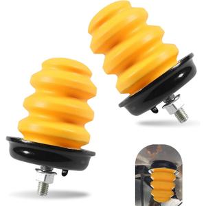 Pack-2 Car Control Arm Bumper Shock Pads, Car Rear Axle Bumper with Nut, Compatible with Chevrolet Cadillac GMC Silverado 1500 2500 3500 (Yellow)