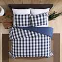 Eddie Bauer - Twin Comforter Set, Reversible Bedding with Matching Sham, Medium-Weight for Year Round Use, Dorm Essentials (Lakehouse Blue), 1 Pilow Case