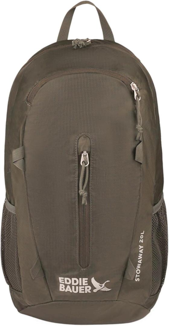 Eddie Bauer Stowaway Packable Backpack | Travel | Outdoor | Lightweight | Foldable | Durable | Ripstop Polyester | 20L - Dark Forest