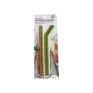 Silicone Straws with Brush 7 Count, 1 EA