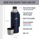 THERMOS Stainless King Vacuum-Insulated Beverage Bottle, 40 Ounce, Midnight Blue