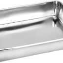 Sheet Pan,Cookie Sheet,Heavy Duty Stainless Steel Baking Toaster Oven Jelly Roll Deep Edge,Superior Mirror Finish, Dishwasher Safe (14.25x11.22x2.36 inches)