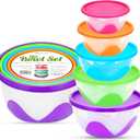 Southern Homewares 5-Piece Plastic Food Storage Containers with Lids  Airtight, BPA-Free, Stackable Silicone Containers in Multiple Sizes and Colors, Easy to Clean