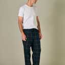 LAPASA Men's Pajama Pants Cotton Flannel Plaid Lounge Fleece Warm Sleepwear Pants PJ Bottoms Drawstring and Pockets M39/M128 (Green, L)