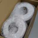 4 Pcs 12.5inch Ceramic Christmas Tree White Table Top Christmas Decorations Indoor Vintage Porcelain Lighted Tree for Holiday Decor (Beige)