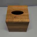 ALELION Tissue Box Cover Square - Acacia Wood Tissue Box Holder for Tabletop Night Stands Bathroom Office - Decorative Facial Cube Tissue Box Cover for Modern Farmhouse Decor