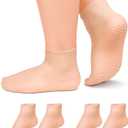 2 Pairs Silicone Socks for Dry Cracked Feet, XL Anti Slip Soft Moisturizing Socks Softening Feet, Ultra-high Stretch Pedicure Socks Foot Care After Pedicure