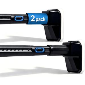 2 Pack Upgraded Heavy-Duty Tension Curtain Rod 41–126 Inch, No-Drill One-Click Adjustable Shower Curtain Rod, 75 lb Capacity, Non-Slip for Patio Doors, Windows, Bathroom & Room Divider