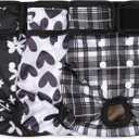 Female Dog Diapers - Premium Reusable Diapers for Doggie in Heat - for Pet Incontinence with Adjustable Snaps Black, XXL (XX-Large(27.5"-33"Waist))
