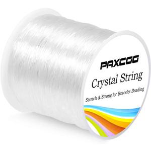 Paxcoo 0.8mm Elastic String, Stretchy Bracelet String Crystal String Bead Cord for Bracelet, Beading and Jewelry Making (120 m)