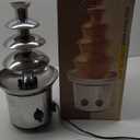 Chocolate Fountain Machine Electric Chocolate Fondue Fountain Machine 4 Tier Stainless Steel 4-Pound Capacity for Chocolate, Butter, Cheese