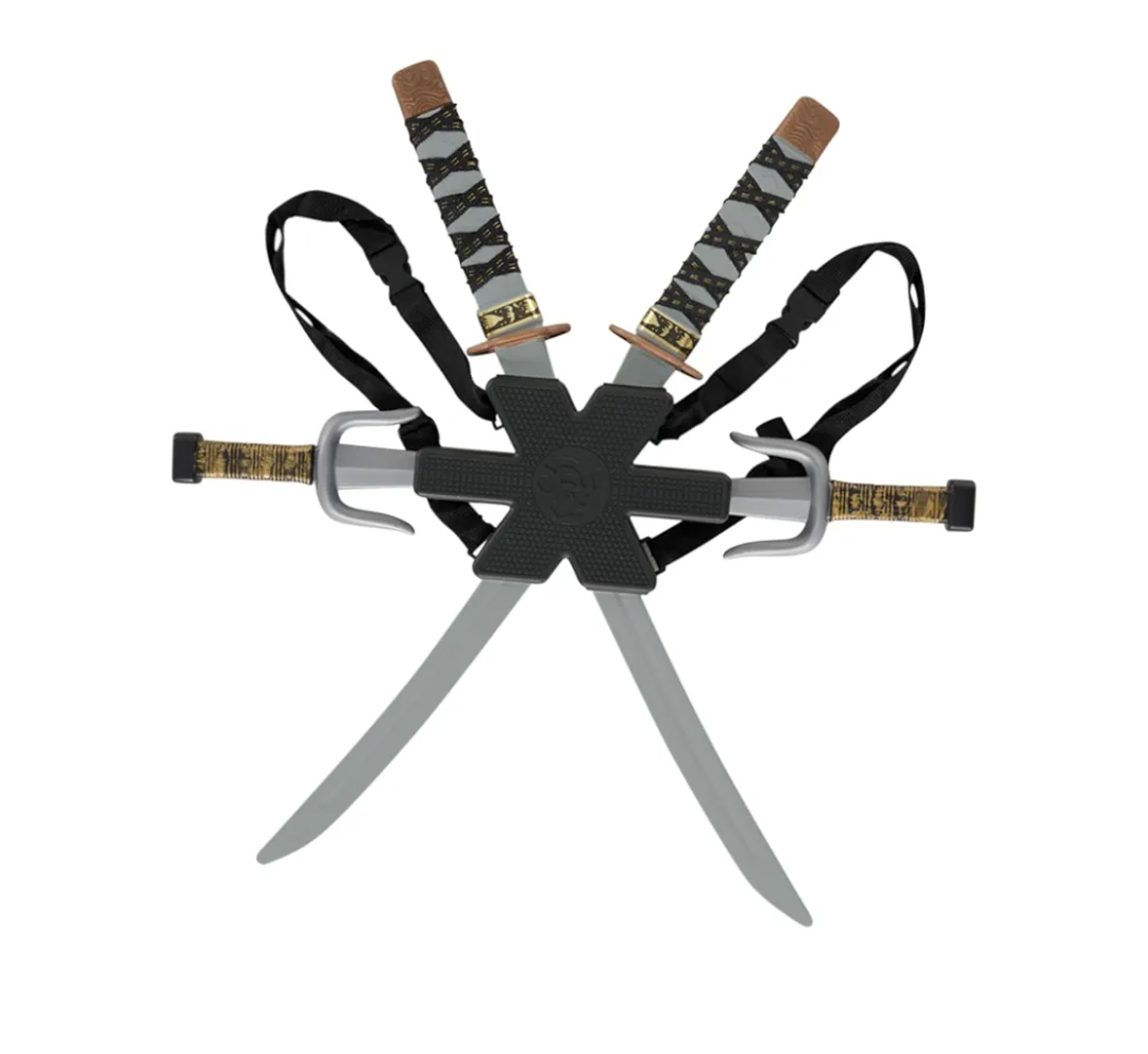 Morph Ninja Swords for Kids - BPA Free Ninja Costume Accessories with Back Strap - Fun Toy for Halloween Dress Up, One Size