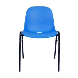 Lightweight School Chair with PP Hard Plastic Seat and Powder-Coated Frame