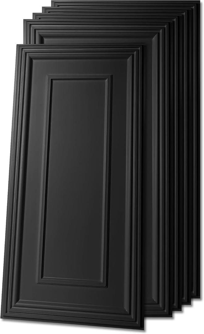 Art3d Drop Ceiling Tiles, 24x48in. Black (12-Pack), 12pcs 24x48 in.