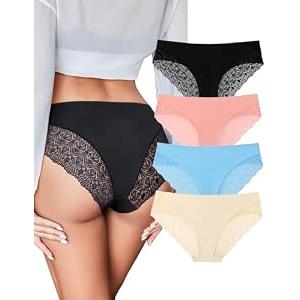Avidlove Sexy Panties for Women Lace Cheeky Bikini Underwear Seamless Hipster S