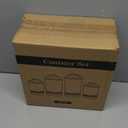 Hillbond Canisters Sets for The Kitchen Countertop with Airtight Lids, Tea, Coffee Sugar and Flour Containers, Farmhouse Black Canisters for Kitchen Counter Set of 4