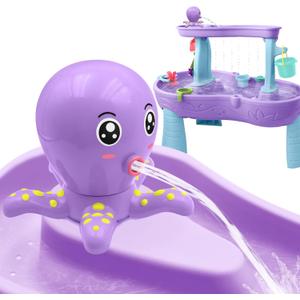 Intoypad Water Table Pump, Octopus Battery Powered Water Pump for Water Table 3 Hours Non-Stop Fun Summer Outdoor Water Toys Outside Water Play Table Accessories for Toddlers Kids (Purple)