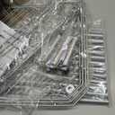 5 Tier Floor Standing Corner Shower Caddy Organizer Shelf with Hooks, Bathroom Shelves Stand Rack, Silver