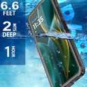 for Moto G 2025 Case, IP68 Waterproof Case with Built-in Screen Protector, Full Body Shockproof Dustproof Rugged Protective Phone Case for Motorola Moto G 2025 Black