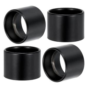 PATIKIL Light Socket Shade Ring, 4pcs E26 E27 Medium Base Metal Sockets Lock Ceramic/Porcelain Sockets with Thread Diameter 1-1/2 Inches for Hanging Lamp Holder, Black 40mm / 1.57"