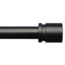 Byondeth Curtain Rods for Windows 16 to 144 Inches Adjustable Length 1 Inch Diameter Window Curtain Rod with Aluminium Finials, Black