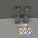 Mason Jars 8 oz Wide Mouth, 4 Pack with Airtight Lids - Food Grade Glass, Free Brush & Stickers for Food Storage, Canning, DIY Gifts