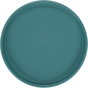 Ceramic Plant Saucer, 6.3 Inch Plant Water Catcher Tray, Plant Pot Saucers for Indoor/Outdoor Plants/Flower Drainage Drip Water Tray [Round Green Blue]