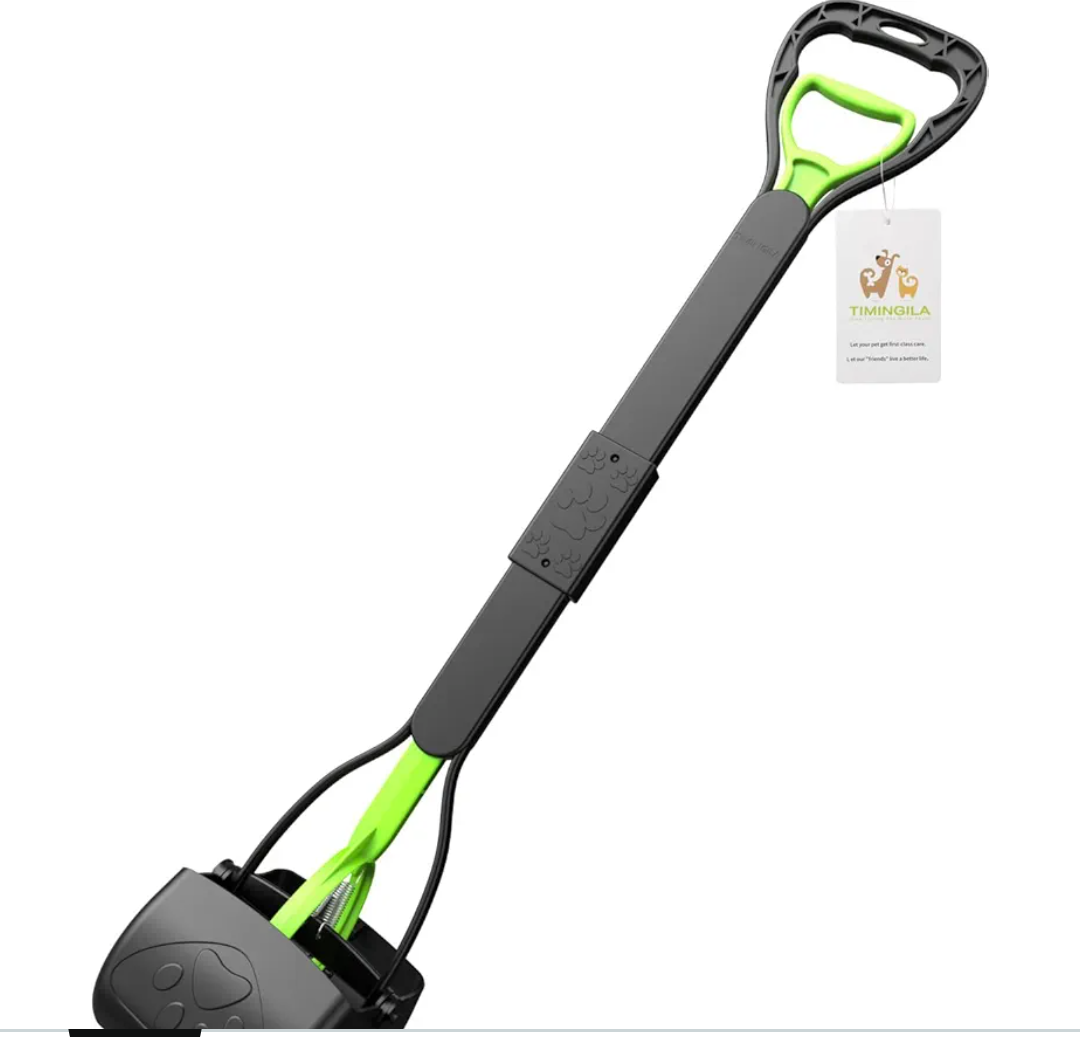 TIMINGILA Pooper Scooper 28" Long Handle Portable Pet Poop Scooper for Large and Small Dogs,High Strength Material and Durable Spring,Great for Lawns, Grass, Dirt, Gravel