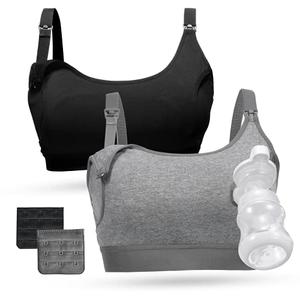 Momcozy Hands Free Pumping Bra, Supportive All Day Wear for Spectra, Medela, Bellababy Breast Pumps Size M.