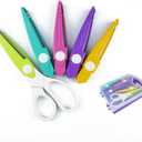 Decorative Scissors Set, 5 Pairs Craft Scissors Decorative Edges with Portable Organizing Container