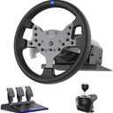 PXN Force Feedback PC Racing Wheel, Detachable 270/900 Degree V99 Driving Gaming Race Sim Steering Wheel Simulator with Pedals and Shifter for Windows PC, PS4, Xbox One, Xbox Series X/S