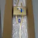 KARTOOSH Battery Operated Wall Sconces Set of Two with Remote Control, Dimmable/3 Colors/Night-Light/Timer/Memory, Gold Modern Wireless LED Sconce for Living Room, Hallway, Bedroom, 31.4 Inch (2 Pack)