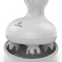 COMFIER Electric Scalp Head Massager with 4 Soft Silicone Massage Heads, Portable Hair Massager for Hair Growth, Relieve Stress, Head Scratcher for Deep Relaxation, Dog Cat Massager, Gray