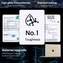 Soonjet for MacBook Air 15 inch Case | M5 M4 M3 M2 2026 2025-2023 | 100% Match Official Color | Ultra Thin Armor | Hard Shell Laptop Cover | A3448 A3241 A3114 A2941 | Starlight Clear