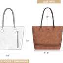 Montana West Woven Tote Bags for Women Purses and Handbags with Back Zipper Pocket, Woven Brown