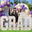 Graduation Decorations 2026, GRAD Marquee Letters 4 Feet Tall, Graduations Marquee Letter, GRAD Light Up Letter for 2026 Graduation Party Decorations