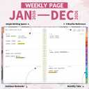 GNL 2026 Planner, Weekly and Monthly Planner (January - December 2026), 8.5" x 11" Monthly Agenda Planner with Waterproof Flexible Cover, Spiral Binding Notebook with Tab, Pockets, Bookmark, Floral