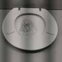 MAYFAIR 844CP 000 Edgewater Toilet Seat with Chrome Hinges will Never Come Loose, ROUND, Durable Enameled Wood, White