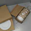 Amazon Basics 18-Piece White Dinnerware Set, Plates, Bowls, Service for 6