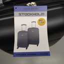 NorthPak Stockholm 2 Piece Black 20’’ and 24’’ luggage Spinner Set