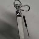 Keychain for Car Detachable Genuine Leather Car Keychai Key Chain Holder Screwdriver Family Present,White