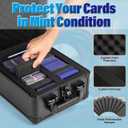 Trading Card Storage Box, Graded Card Case, Top Loader Storage Cases with Lock, Hard Card Boxes for Sports Cards hold up to 70 PSA, 250+ Top Loaders