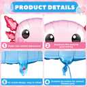 12 Pcs 34 Inch Axolotl Balloon Axolotl Birthday Party Decorations Aluminum Foil Inflatable Summer Supplies for Beach Themed Favor (Pink,Blue)