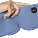 Heated Eye Mask  Cordless Rechargeable Warm Eye Mask with 4 Heat Levels  Completely Blackout Comfort for Sleep & Travel - Mothers Day Gifts Self Care for Mom & Grandma(Ocean Stone)