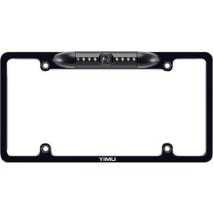 YIMU Backup Camera Vehicle Reversing for Car/SUV/Pickup/Truck/Van/RV/Trailer Single Power Rear View System Driving/Reversing Use IP69 Waterproof Night Vision License Plate Frame Backup Camera